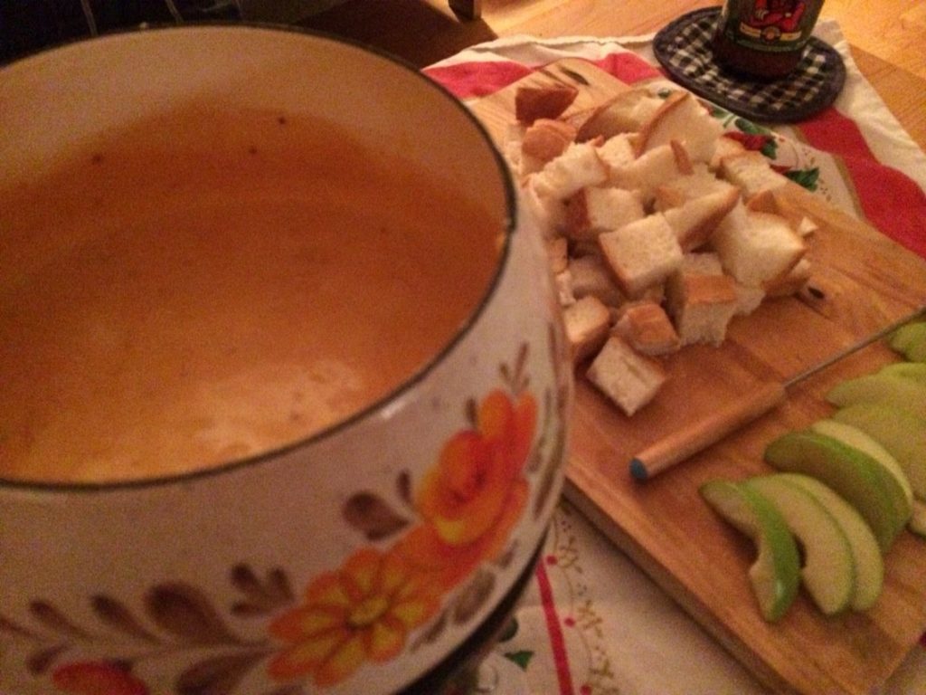 Last year's Christmas Eve fondue.