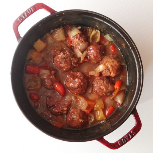 Sweet & Sour Meatballs Vegan