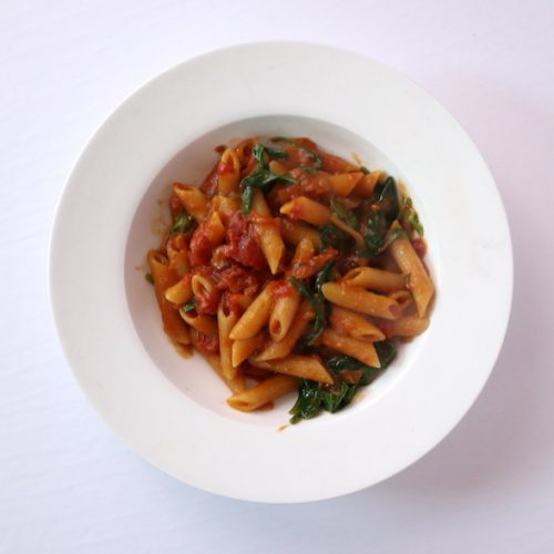 a plate of pasta