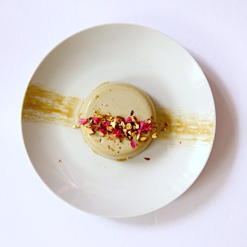 Pistacho Panna Cotta vegan